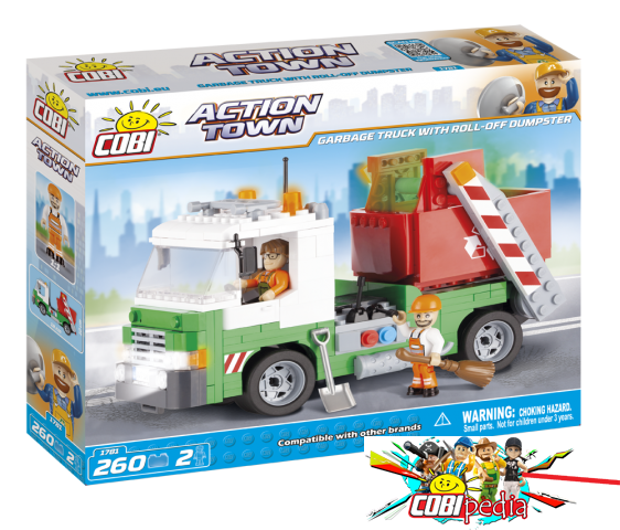 Cobi 1781 Garbage Truck with Roll-Off Dumpster