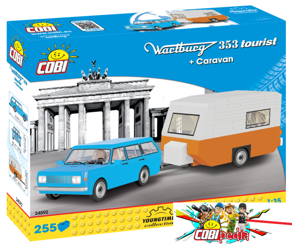 Cobi 24592 S1 Wartburg 353 Tourist + Caravan